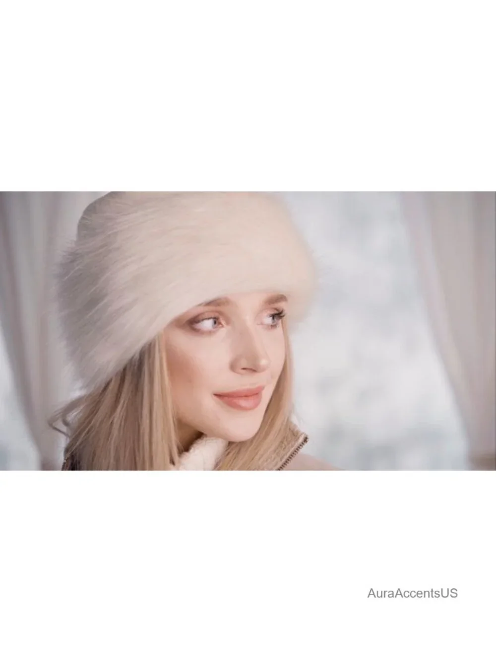 Detachable Faux Fur Scarf Shawl for Women - Winter Coat Wrap